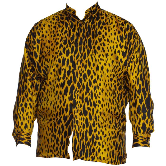 Mens leopard dress shirt