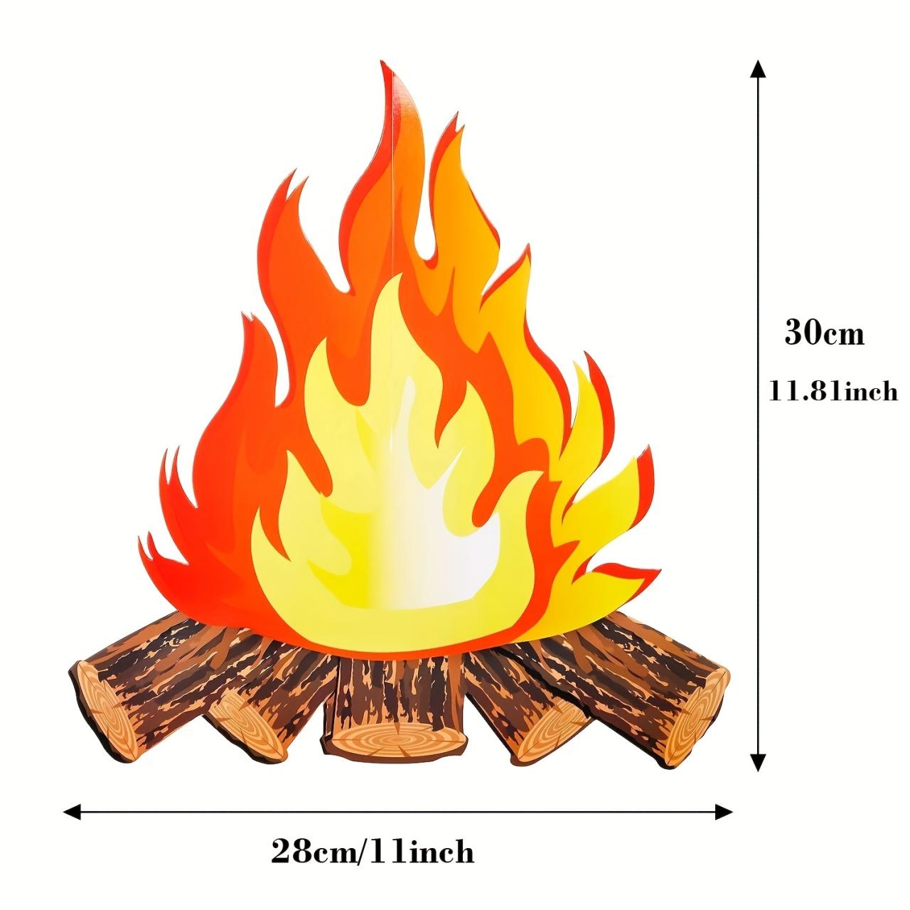 How to make decoration of fire for skit