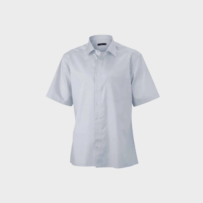 Men's gray short sleeve dress shirts