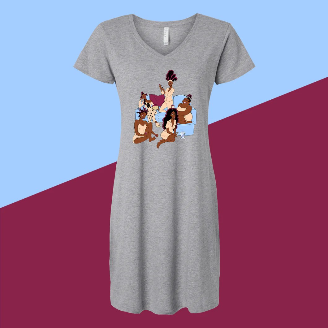 Women's night t shirt dress