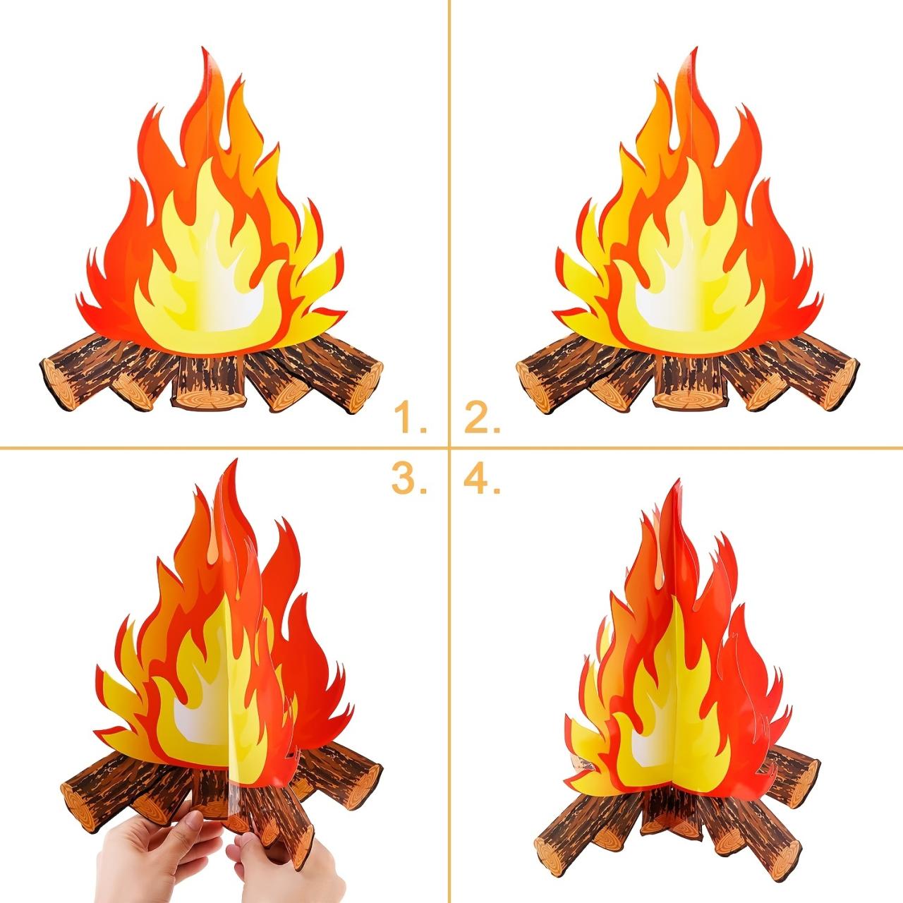 How to make decoration of fire for skit