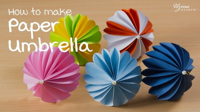 How to make a paper umbrella decoration