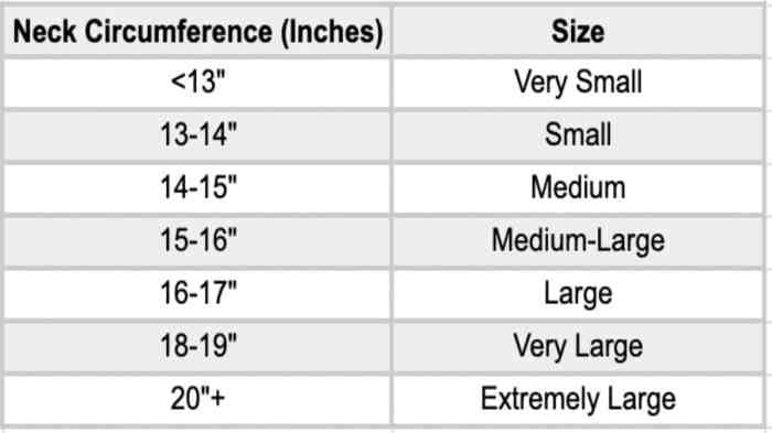 Average neck size for men's dress shirts