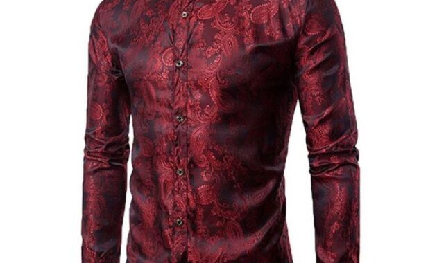 Mens Black Designer Dress Shirt Sleek Style for the Modern Man