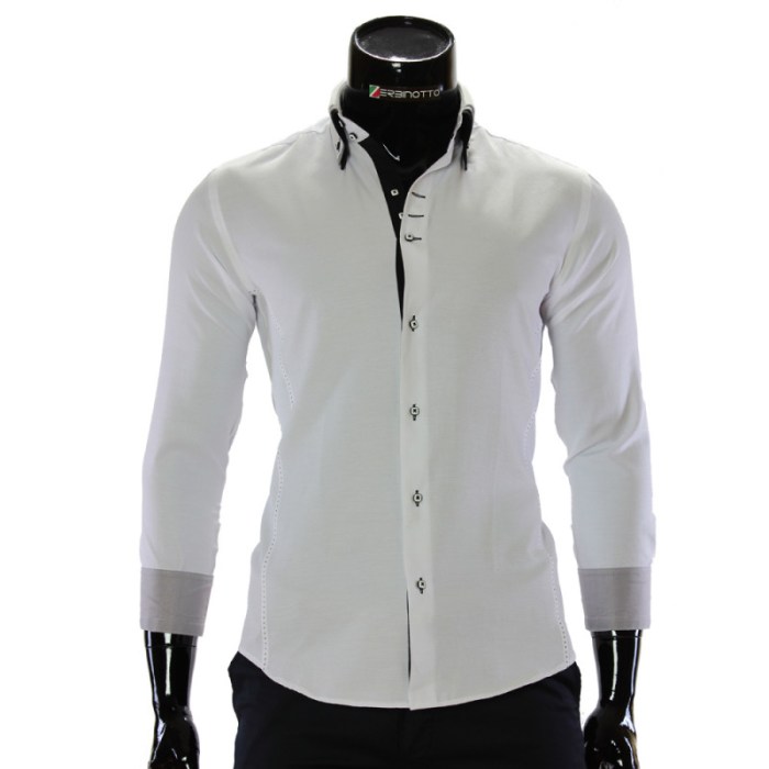 Mens white 100 cotton dress shirts